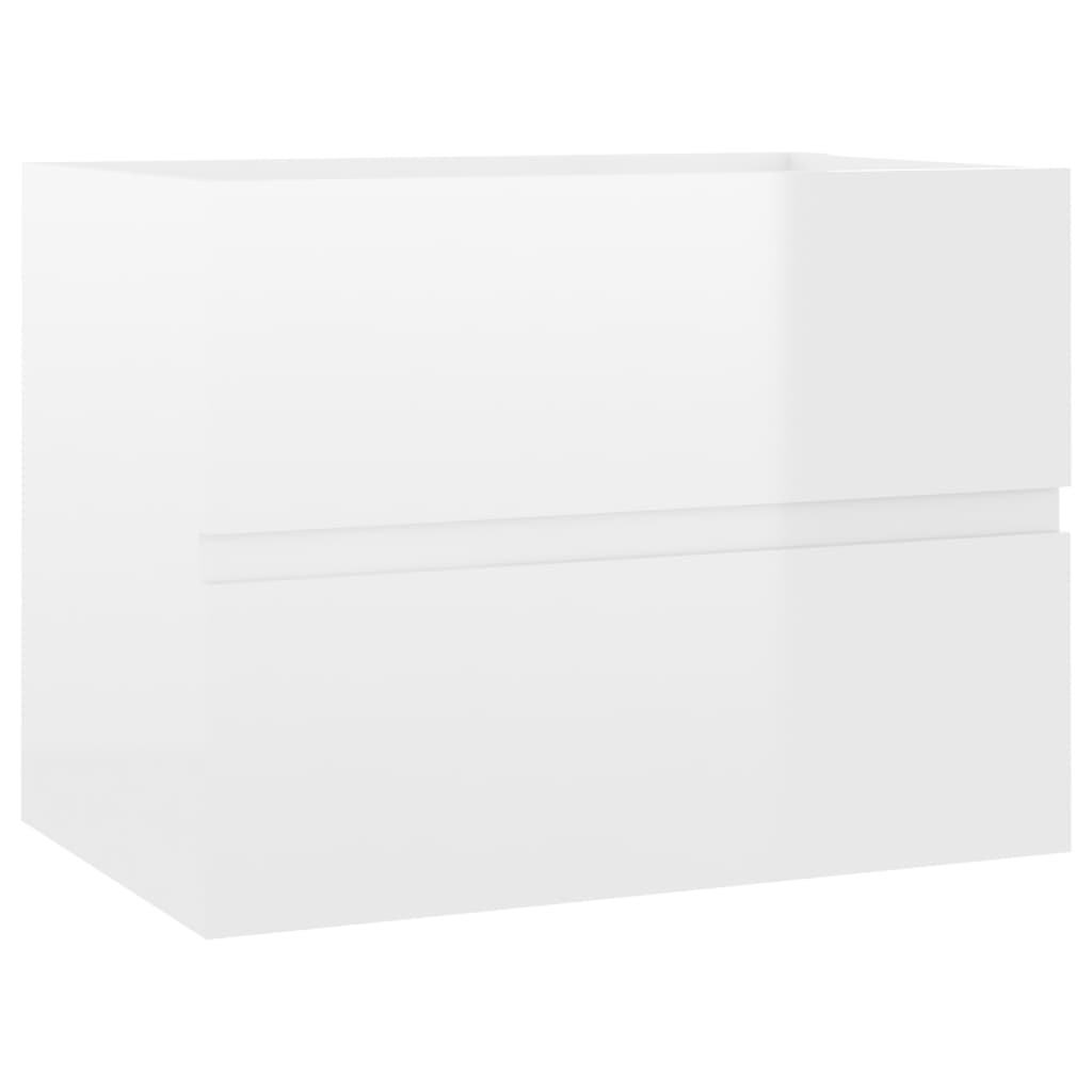 2 Piece Bathroom Furniture Set High Gloss White Chipboard- Bathroom Furniture Sets - HomeShopIreland - Home Shop Ireland - Bathroom Furniture Sets - 2 Piece Bathroom Furniture Set High Gloss White Chipboard