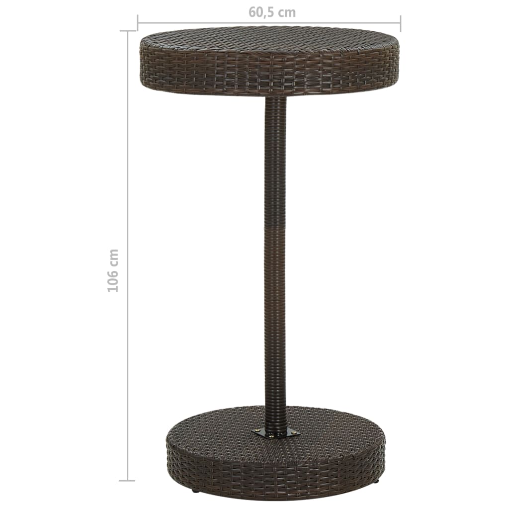 3 Piece Garden Bar Set Poly Rattan Brown- Outdoor Furniture Sets - HomeShopIreland - Home Shop Ireland - Outdoor Furniture Sets - 3 Piece Garden Bar Set Poly Rattan Brown