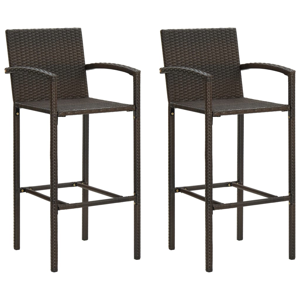 3 Piece Garden Bar Set Poly Rattan Brown- Outdoor Furniture Sets - HomeShopIreland - Home Shop Ireland - Outdoor Furniture Sets - 3 Piece Garden Bar Set Poly Rattan Brown