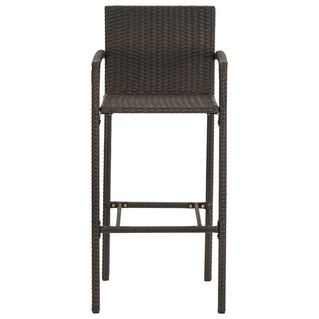 3 Piece Garden Bar Set Poly Rattan Brown- Outdoor Furniture Sets - HomeShopIreland - Home Shop Ireland - Outdoor Furniture Sets - 3 Piece Garden Bar Set Poly Rattan Brown