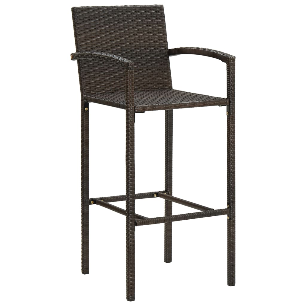 3 Piece Garden Bar Set Poly Rattan Brown- Outdoor Furniture Sets - HomeShopIreland - Home Shop Ireland - Outdoor Furniture Sets - 3 Piece Garden Bar Set Poly Rattan Brown