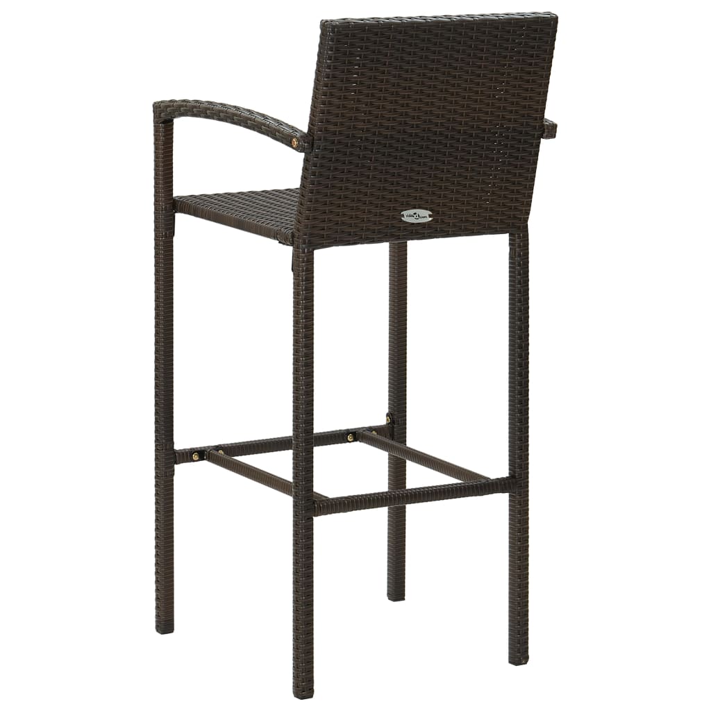 3 Piece Garden Bar Set Poly Rattan Brown- Outdoor Furniture Sets - HomeShopIreland - Home Shop Ireland - Outdoor Furniture Sets - 3 Piece Garden Bar Set Poly Rattan Brown