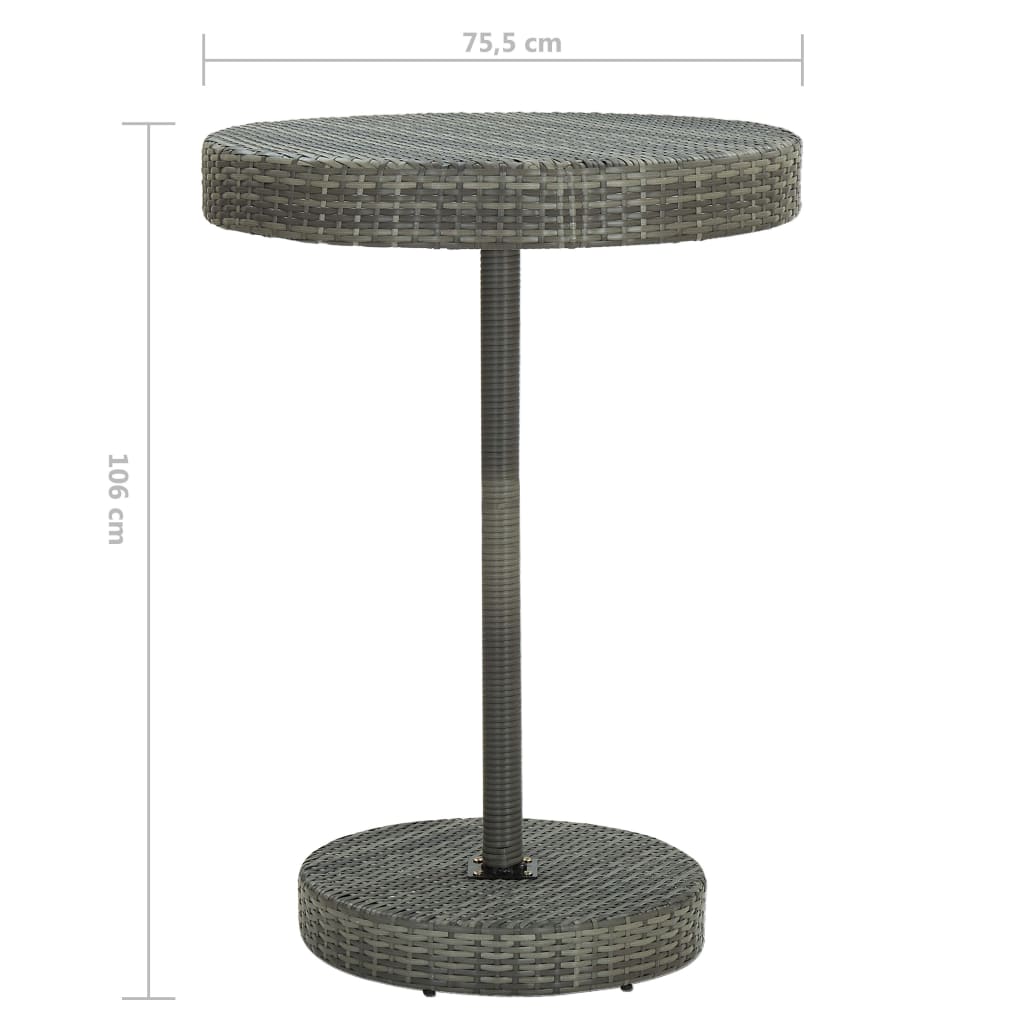 5 Piece Garden Bar Poly Rattan Grey- Outdoor Furniture Sets - HomeShopIreland - Home Shop Ireland - Outdoor Furniture Sets - 5 Piece Garden Bar Poly Rattan Grey