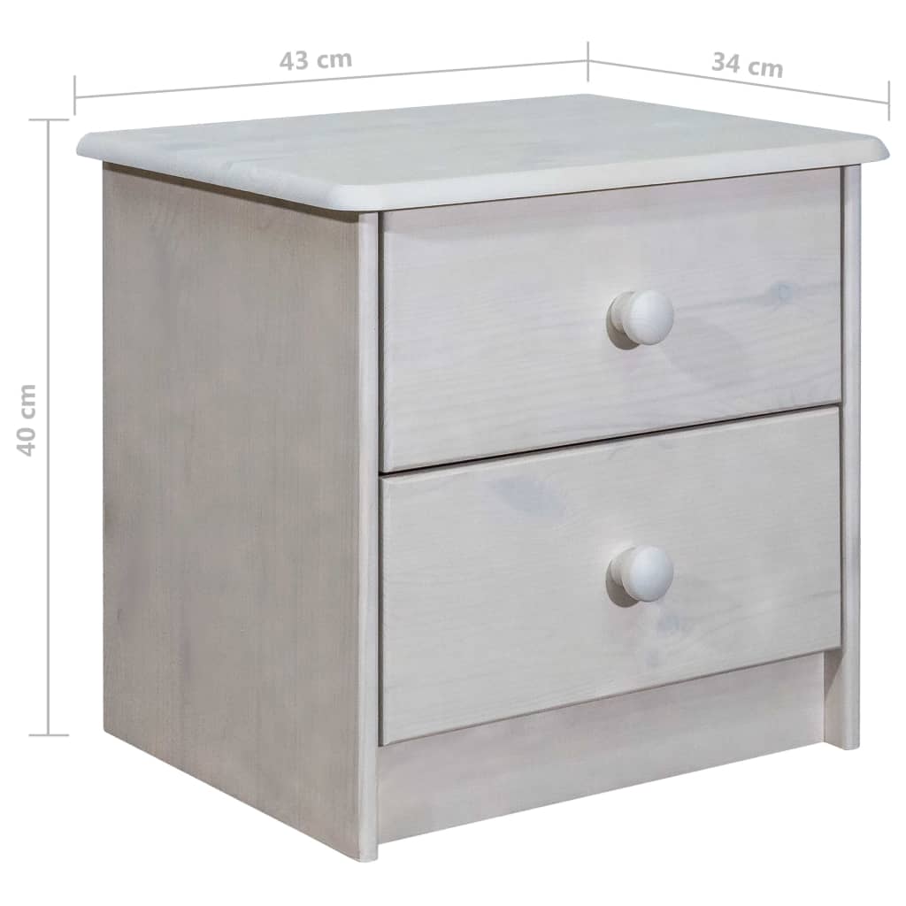 Bedside Cabinet 43x34x40 cm Solid Pine Wood- Bedside Tables - HomeShopIreland - Home Shop Ireland - Bedside Tables - Bedside Cabinet 43x34x40 cm Solid Pine Wood