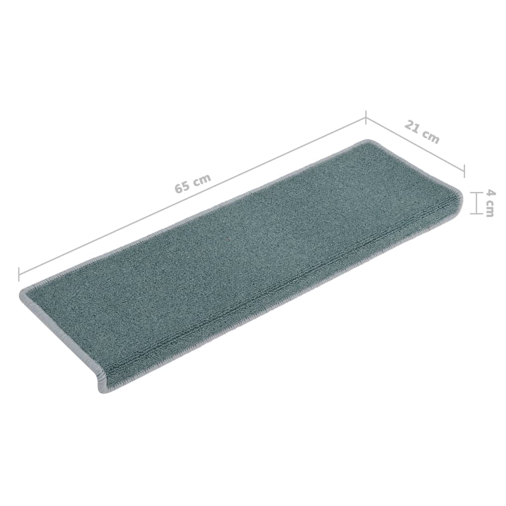 Carpet Stair Treads 15 pcs 65x25 cm Blue- Stair Treads - HomeShopIreland - Home Shop Ireland - Stair Treads - Carpet Stair Treads 15 pcs 65x25 cm Blue