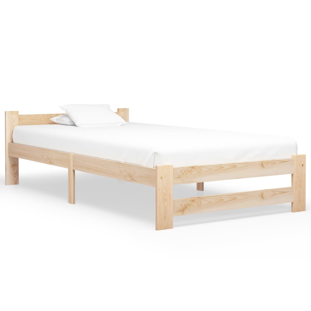 Bed Frame Solid Pine Wood 90x200 cm- Beds & Bed Frames - HomeShopIreland - Home Shop Ireland - Beds & Bed Frames - Bed Frame Solid Pine Wood 90x200 cm
