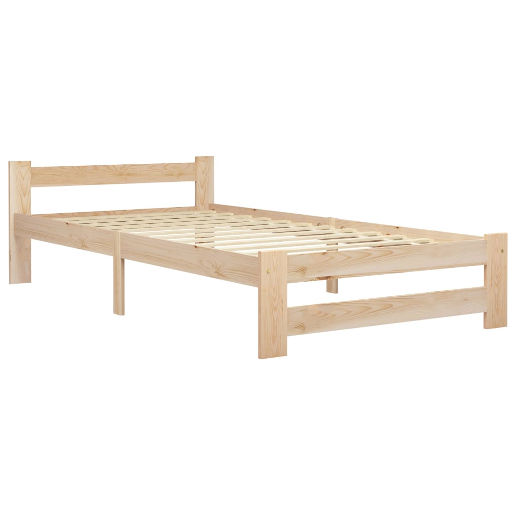 Bed Frame Solid Pine Wood 100x200 cm- Beds & Bed Frames - HomeShopIreland - Home Shop Ireland - Beds & Bed Frames - Bed Frame Solid Pine Wood 100x200 cm