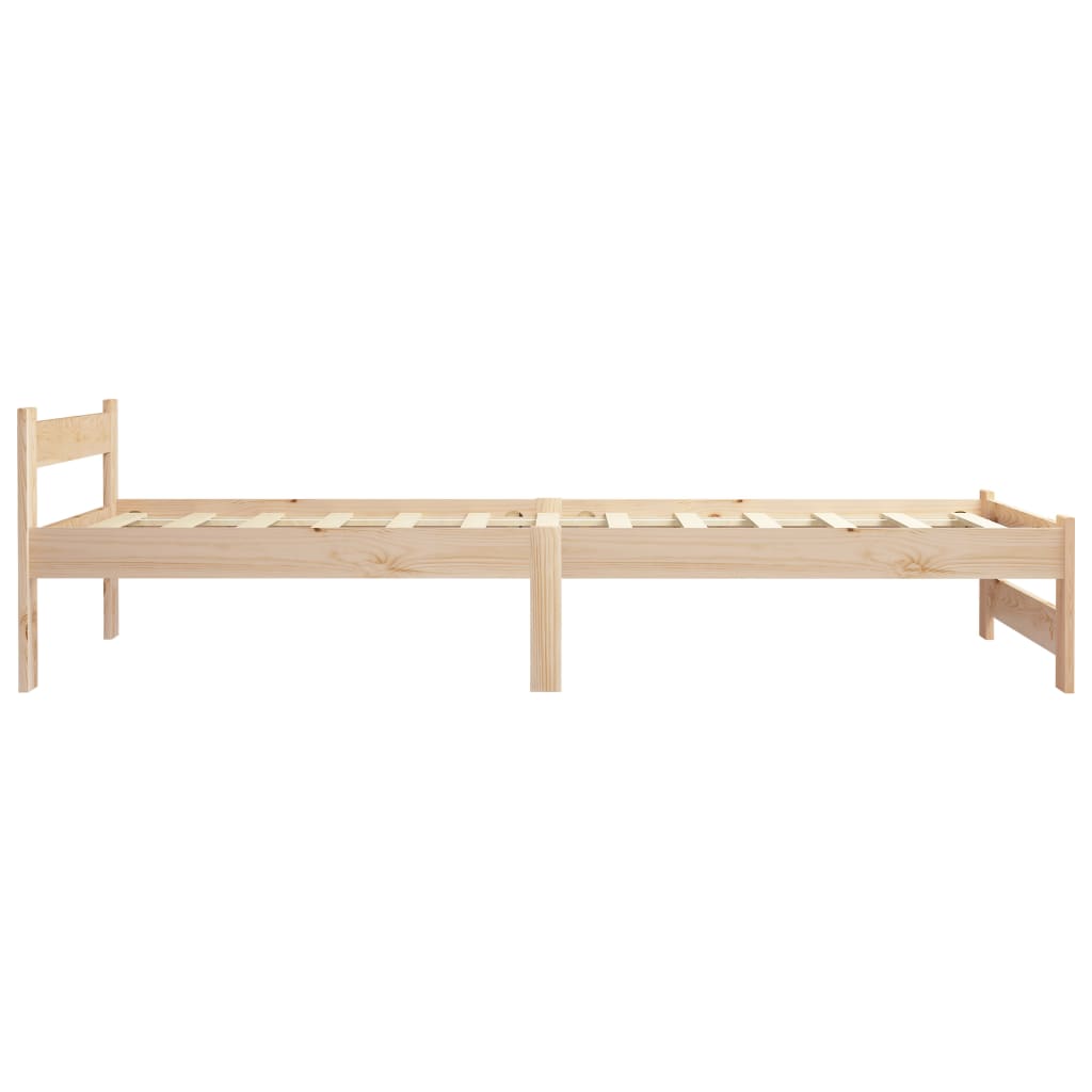 Bed Frame Solid Pine Wood 100x200 cm- Beds & Bed Frames - HomeShopIreland - Home Shop Ireland - Beds & Bed Frames - Bed Frame Solid Pine Wood 100x200 cm