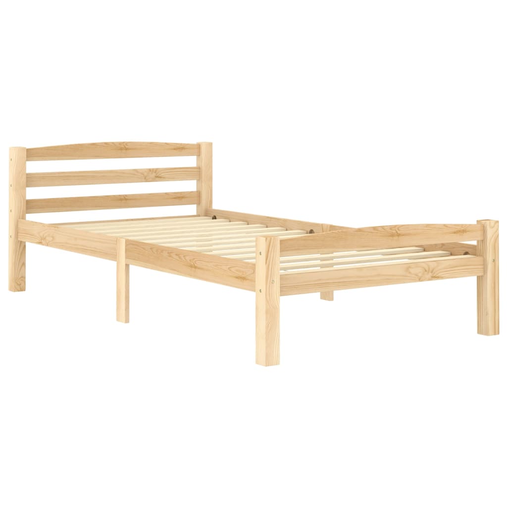 Bed Frame Solid Pinewood 90x200 cm- Beds & Bed Frames - HomeShopIreland - Home Shop Ireland - Beds & Bed Frames - Bed Frame Solid Pinewood 90x200 cm
