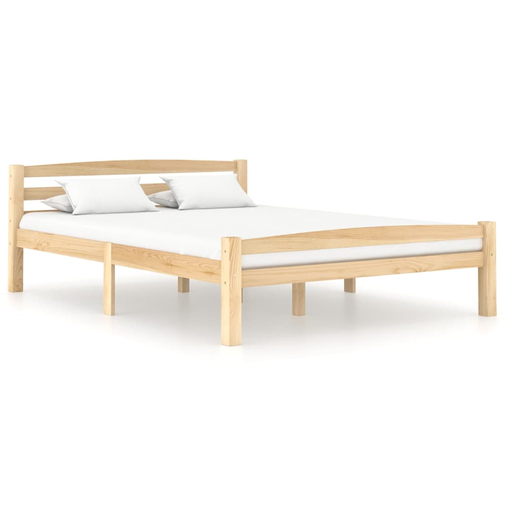 Bed Frame Solid Pinewood 140x200 cm- Beds & Bed Frames - HomeShopIreland - Home Shop Ireland - Beds & Bed Frames - Bed Frame Solid Pinewood 140x200 cm
