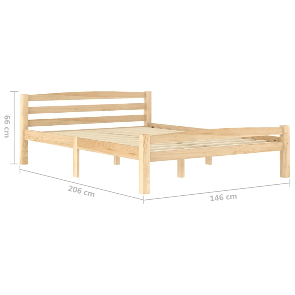 Bed Frame Solid Pinewood 140x200 cm- Beds & Bed Frames - HomeShopIreland - Home Shop Ireland - Beds & Bed Frames - Bed Frame Solid Pinewood 140x200 cm