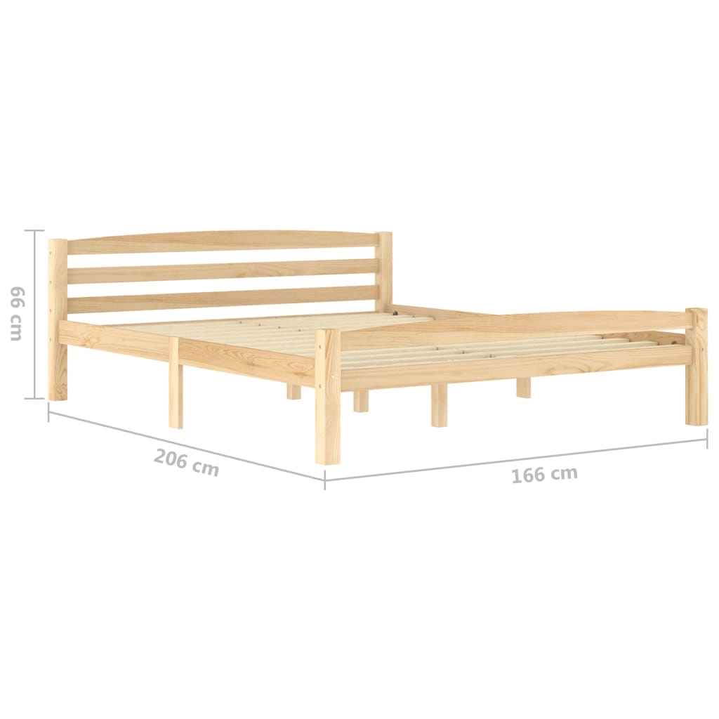 Bed Frame Solid Pinewood 160x200 cm- Beds & Bed Frames - HomeShopIreland - Home Shop Ireland - Beds & Bed Frames - Bed Frame Solid Pinewood 160x200 cm
