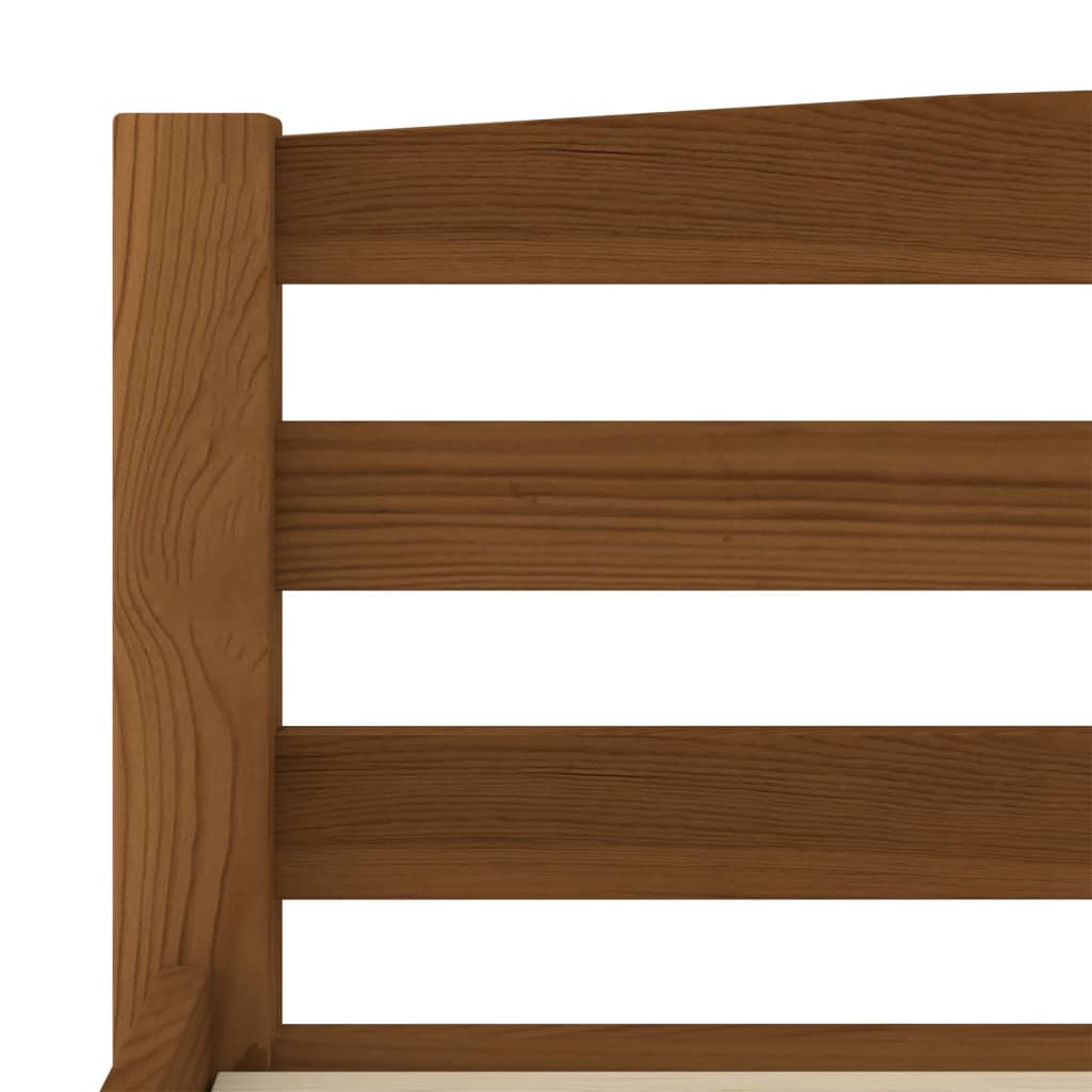 Bed Frame Honey Brown Solid Pinewood 200x200 cm- Beds & Bed Frames - HomeShopIreland - Home Shop Ireland - Beds & Bed Frames - Bed Frame Honey Brown Solid Pinewood 200x200 cm