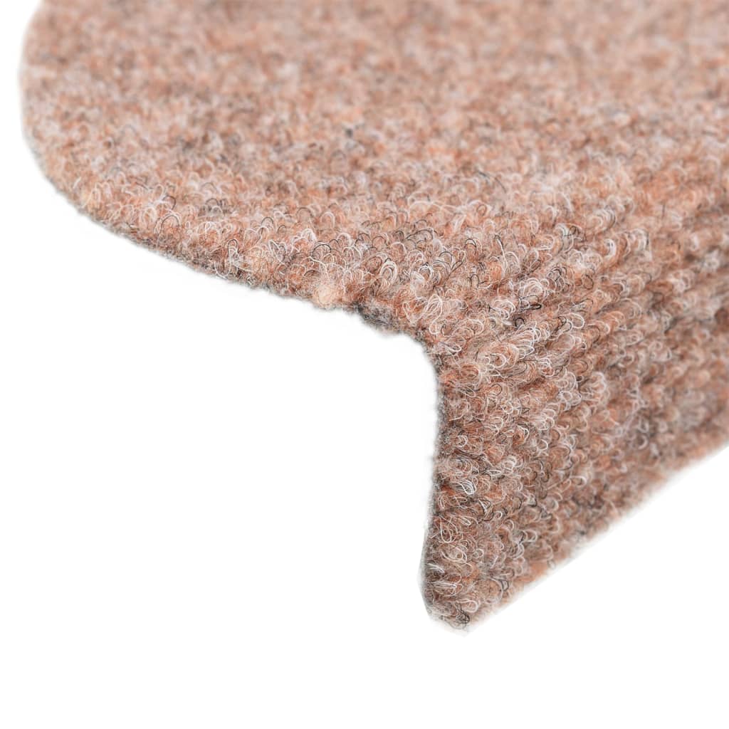 Self-adhesive Stair Mats 5 pcs Brown 54x16x4 cm Needle Punch- Stair Treads - HomeShopIreland - Home Shop Ireland - Stair Treads - Self-adhesive Stair Mats 5 pcs Brown 54x16x4 cm Needle Punch