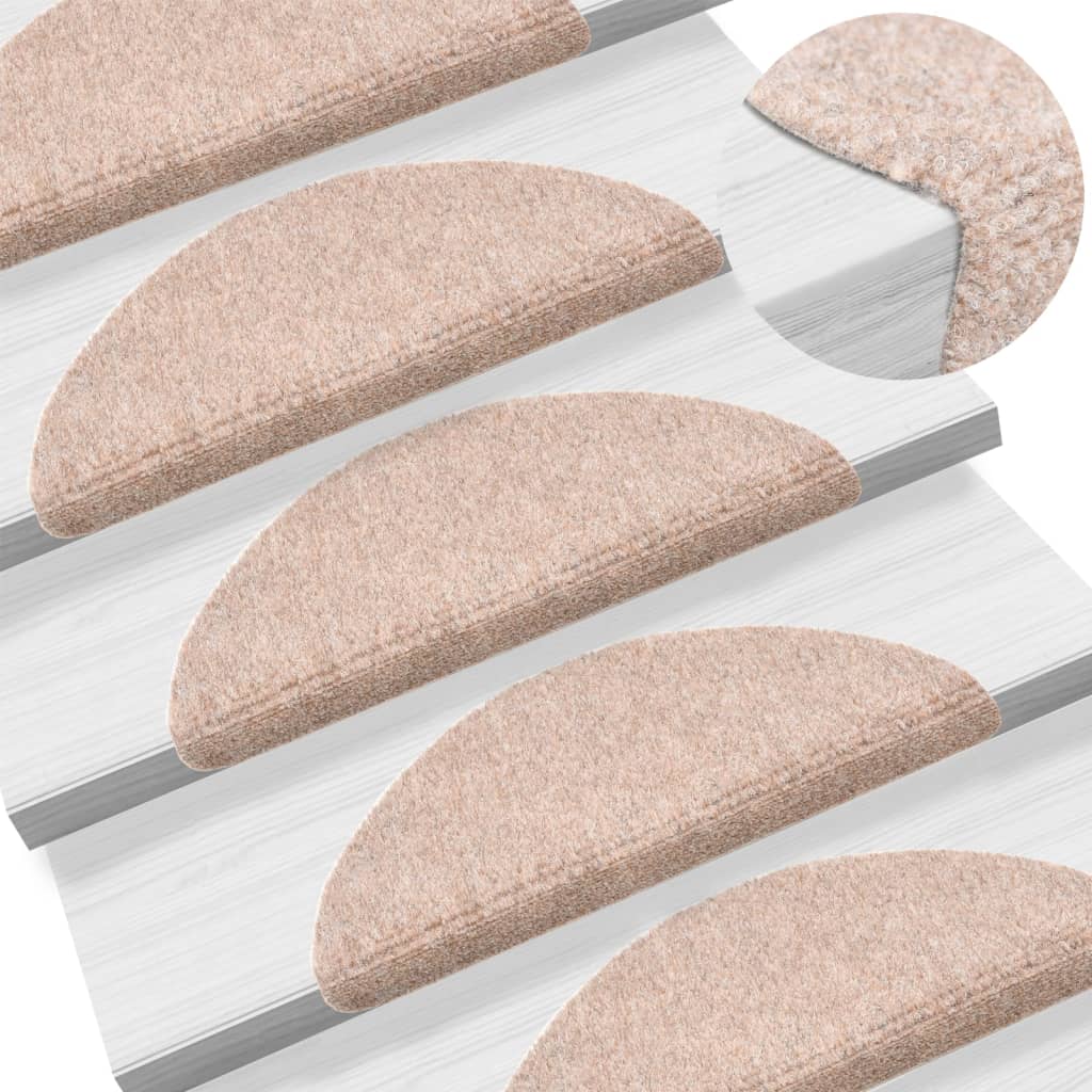 Self-adhesive Stair Mats 5 pcs Brown 54x16x4 cm Needle Punch- Stair Treads - HomeShopIreland - Home Shop Ireland - Stair Treads - Self-adhesive Stair Mats 5 pcs Brown 54x16x4 cm Needle Punch