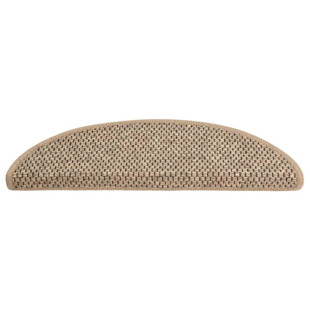 Self-adhesive Stair Mats Sisal-Look 15 pcs 56x20 cm Dark Beige- Stair Treads - HomeShopIreland - Home Shop Ireland - Stair Treads - Self-adhesive Stair Mats Sisal-Look 15 pcs 56x20 cm Dark Beige