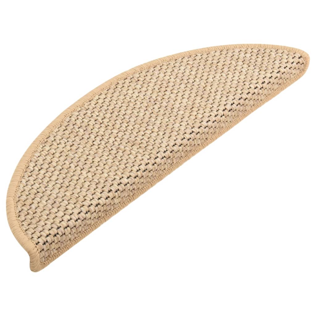 Self-adhesive Stair Mats Sisal-Look 15 pcs 56x20 cm Light Beige- Stair Treads - HomeShopIreland - Home Shop Ireland - Stair Treads - Self-adhesive Stair Mats Sisal-Look 15 pcs 56x20 cm Light Beige