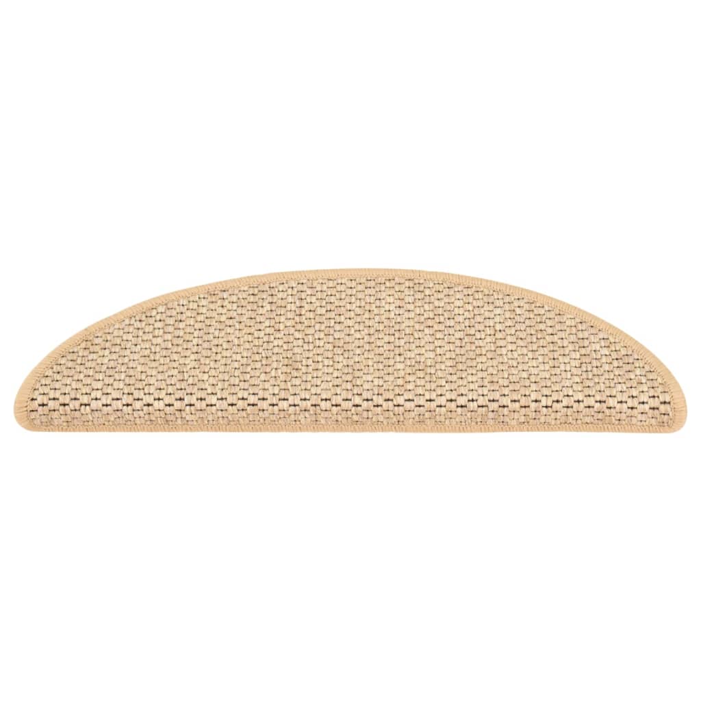 Self-adhesive Stair Mats Sisal-Look 15 pcs 56x20 cm Light Beige- Stair Treads - HomeShopIreland - Home Shop Ireland - Stair Treads - Self-adhesive Stair Mats Sisal-Look 15 pcs 56x20 cm Light Beige