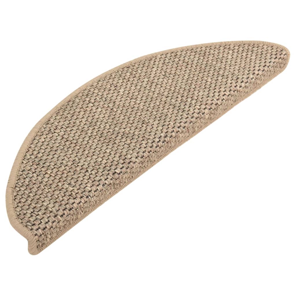 Self-adhesive Stair Mats Sisal-Look 15 pcs 65x25 cm Dark Beige- Stair Treads - HomeShopIreland - Home Shop Ireland - Stair Treads - Self-adhesive Stair Mats Sisal-Look 15 pcs 65x25 cm Dark Beige