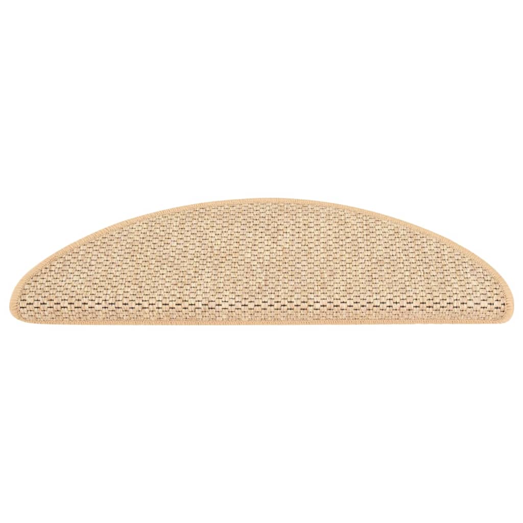 Self-adhesive Stair Mats Sisal-Look 15 pcs 65x25 cm Light Beige- Stair Treads - HomeShopIreland - Home Shop Ireland - Stair Treads - Self-adhesive Stair Mats Sisal-Look 15 pcs 65x25 cm Light Beige