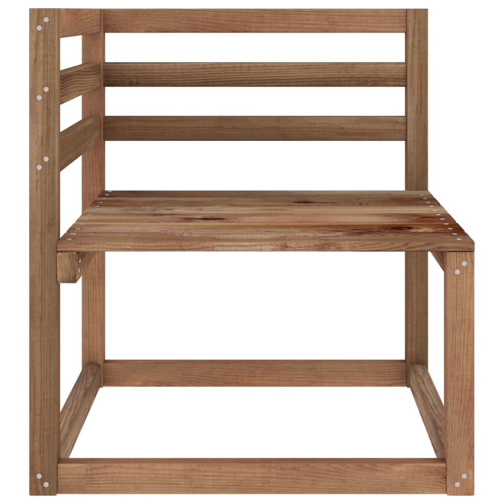 Garden Pallet Corner Sofas 2 pcs Brown Impregnated Pinewood- Outdoor Sectional Sofa Units - HomeShopIreland - Home Shop Ireland - Outdoor Sectional Sofa Units - Garden Pallet Corner Sofas 2 pcs Brown Impregnated Pinewood