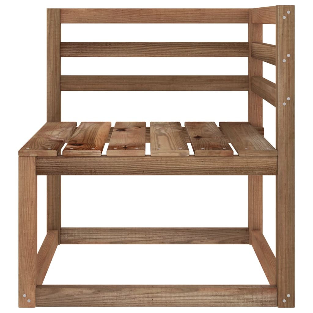 Garden Pallet Corner Sofas 2 pcs Brown Impregnated Pinewood- Outdoor Sectional Sofa Units - HomeShopIreland - Home Shop Ireland - Outdoor Sectional Sofa Units - Garden Pallet Corner Sofas 2 pcs Brown Impregnated Pinewood
