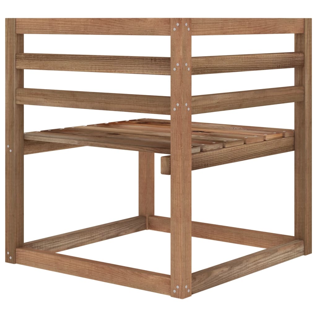 Garden Pallet Corner Sofas 2 pcs Brown Impregnated Pinewood- Outdoor Sectional Sofa Units - HomeShopIreland - Home Shop Ireland - Outdoor Sectional Sofa Units - Garden Pallet Corner Sofas 2 pcs Brown Impregnated Pinewood