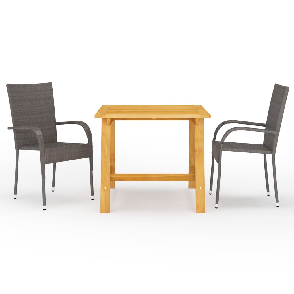 3 Piece Garden Dining Set Brown- Outdoor Furniture Sets - HomeShopIreland - Home Shop Ireland - Outdoor Furniture Sets - 3 Piece Garden Dining Set Brown