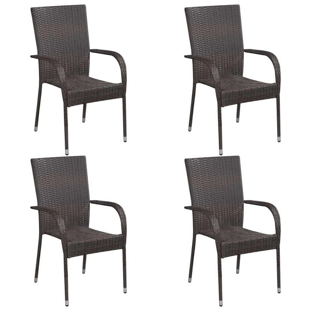 5 Piece Garden Dining Set Brown- Outdoor Furniture Sets - HomeShopIreland - Home Shop Ireland - Outdoor Furniture Sets - 5 Piece Garden Dining Set Brown