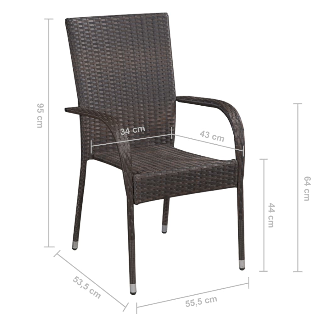 5 Piece Garden Dining Set Brown- Outdoor Furniture Sets - HomeShopIreland - Home Shop Ireland - Outdoor Furniture Sets - 5 Piece Garden Dining Set Brown