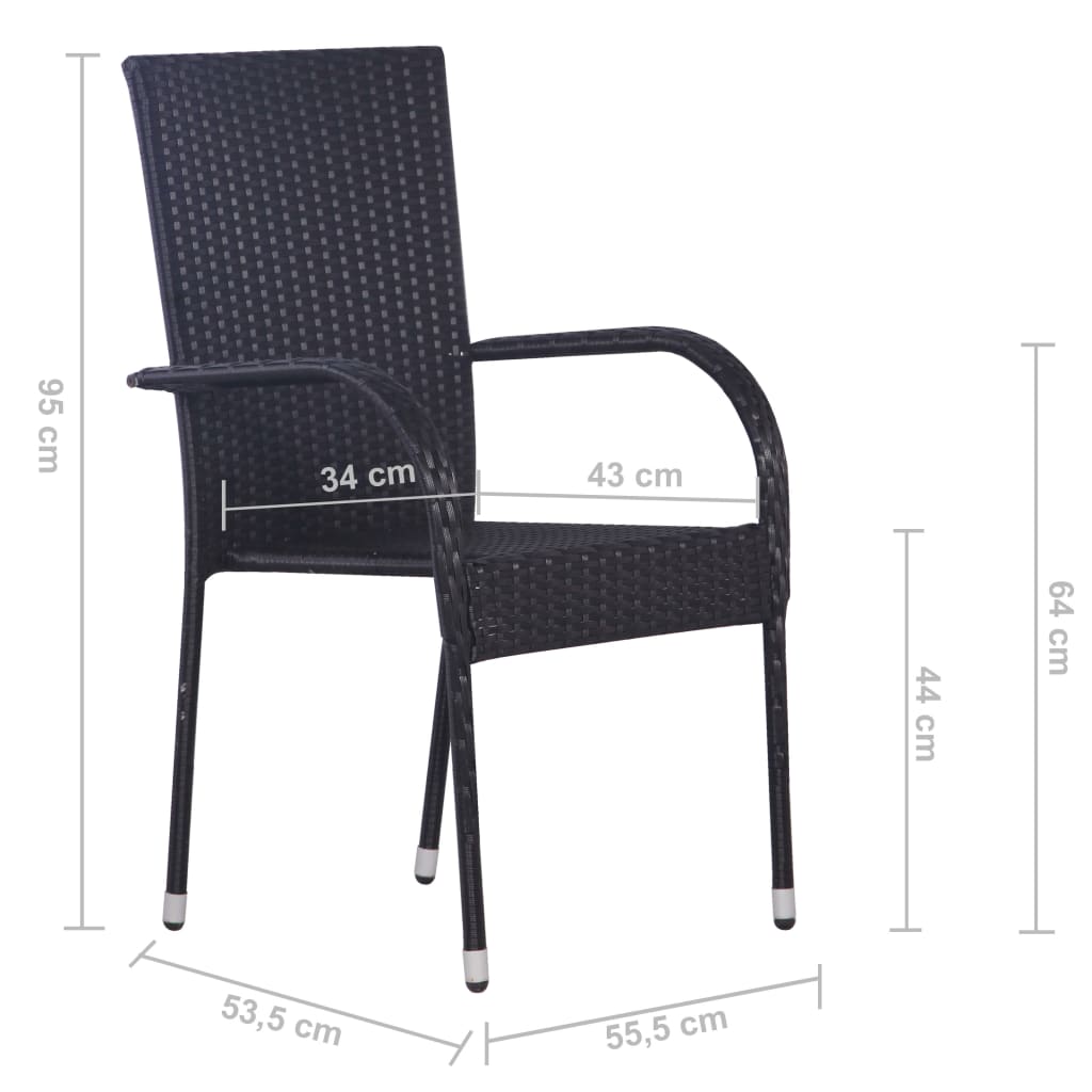 5 Piece Garden Dining Set Black- Outdoor Furniture Sets - HomeShopIreland - Home Shop Ireland - Outdoor Furniture Sets - 5 Piece Garden Dining Set Black