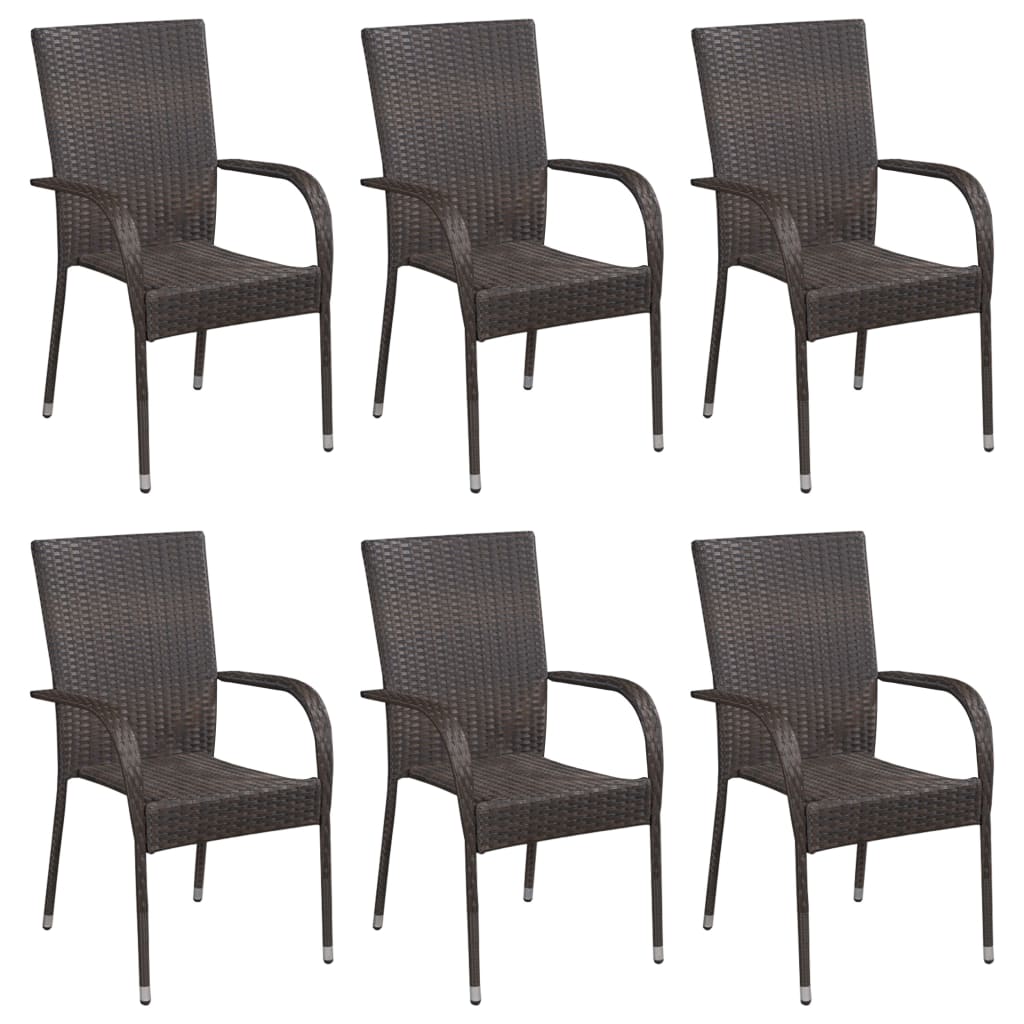 7 Piece Garden Dining Set Brown- Outdoor Furniture Sets - HomeShopIreland - Home Shop Ireland - Outdoor Furniture Sets - 7 Piece Garden Dining Set Brown