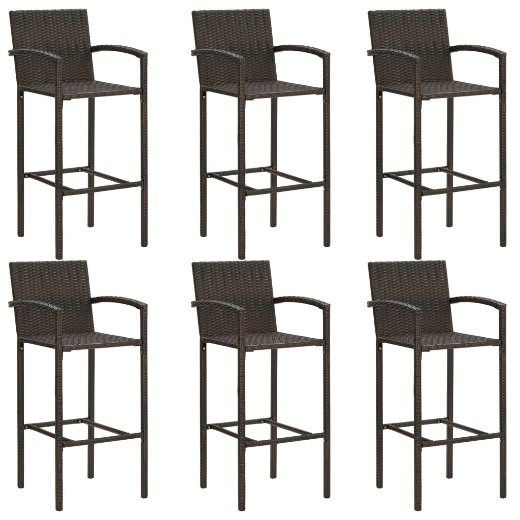 7 Piece Garden Bar Set Brown- Outdoor Furniture Sets - HomeShopIreland - Home Shop Ireland - Outdoor Furniture Sets - 7 Piece Garden Bar Set Brown