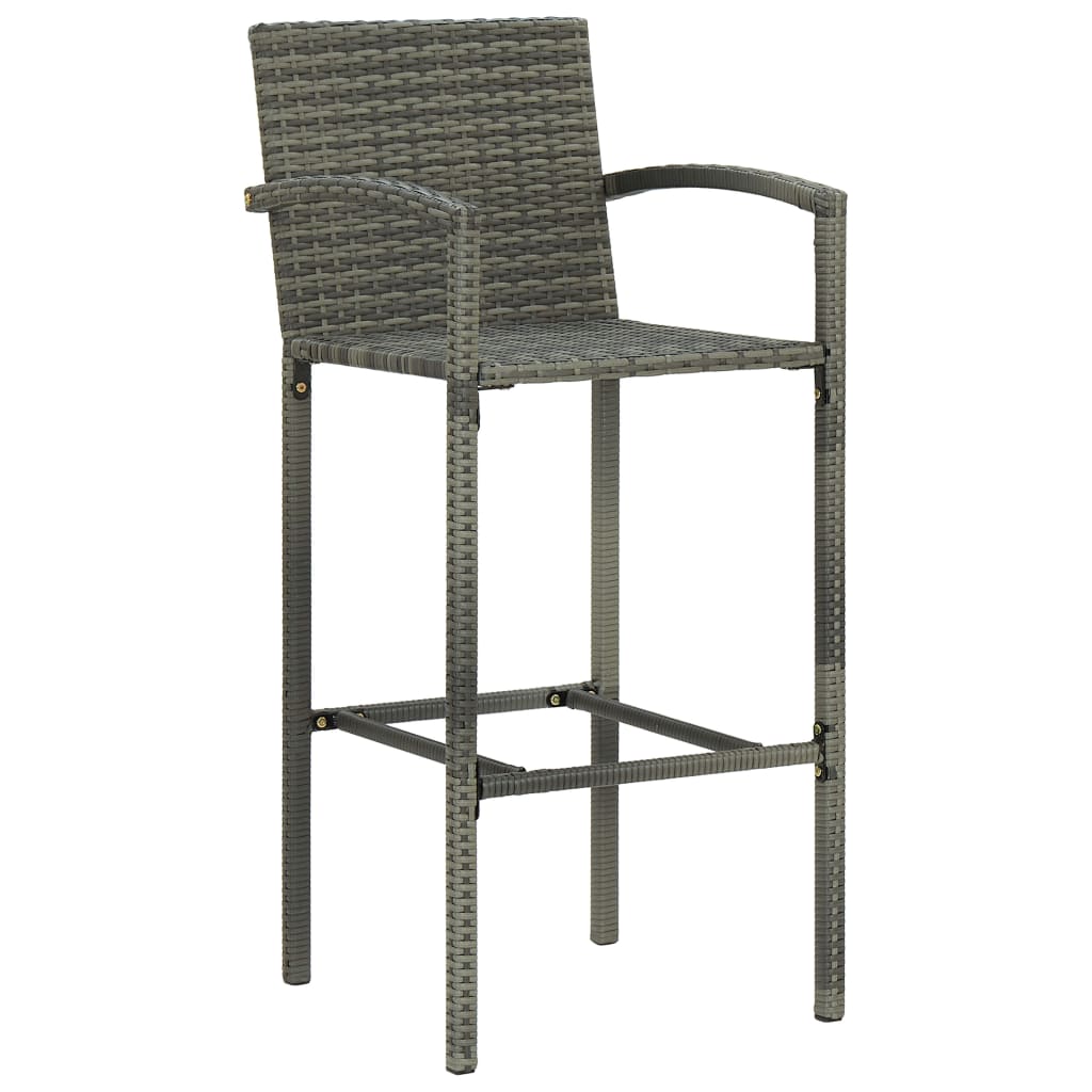 7 Piece Garden Bar Set Grey- Outdoor Furniture Sets - HomeShopIreland - Home Shop Ireland - Outdoor Furniture Sets - 7 Piece Garden Bar Set Grey