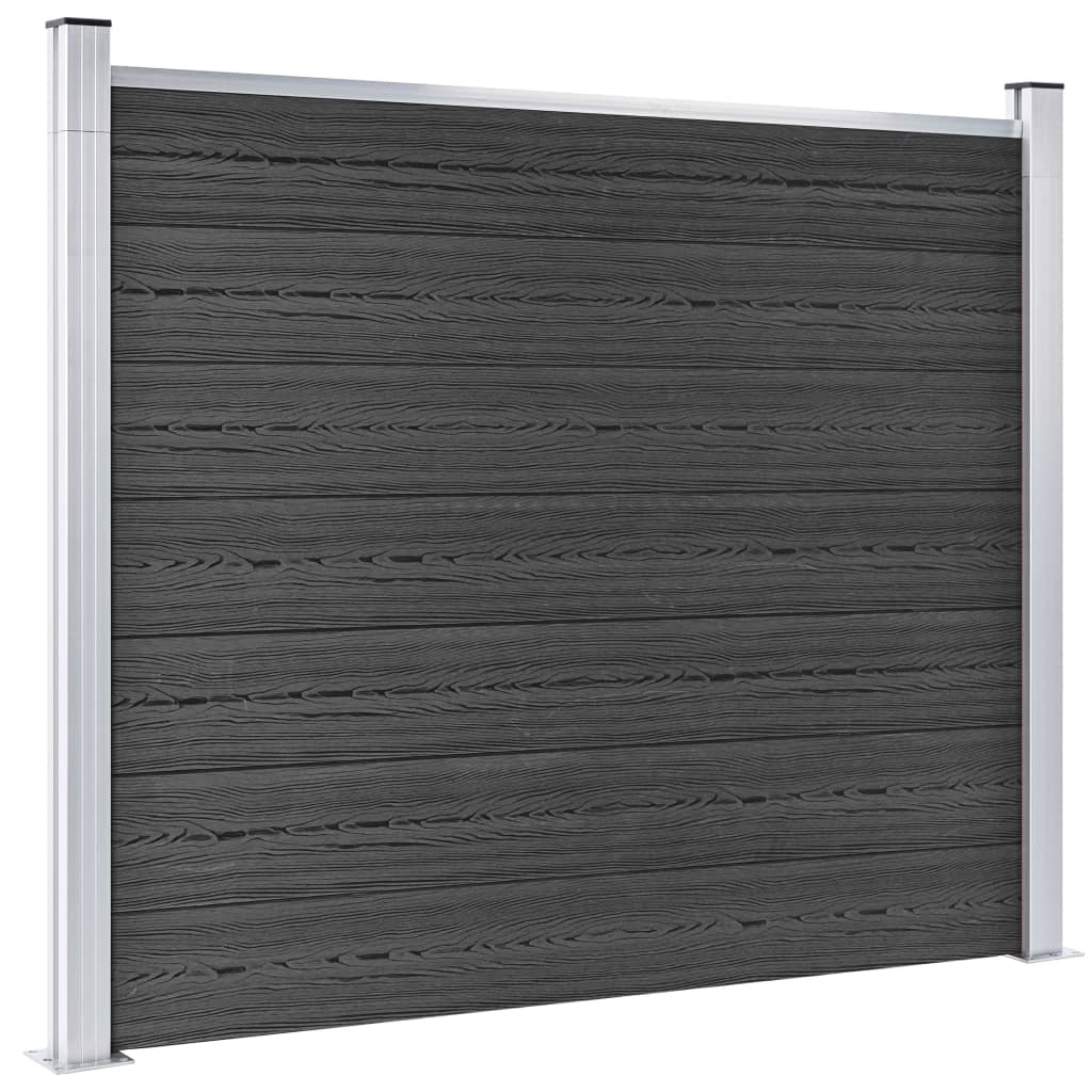 Fence Panel Set WPC 699x146 cm Grey- Fence Panels - HomeShopIreland - Home Shop Ireland - Fence Panels - Fence Panel Set WPC 699x146 cm Grey