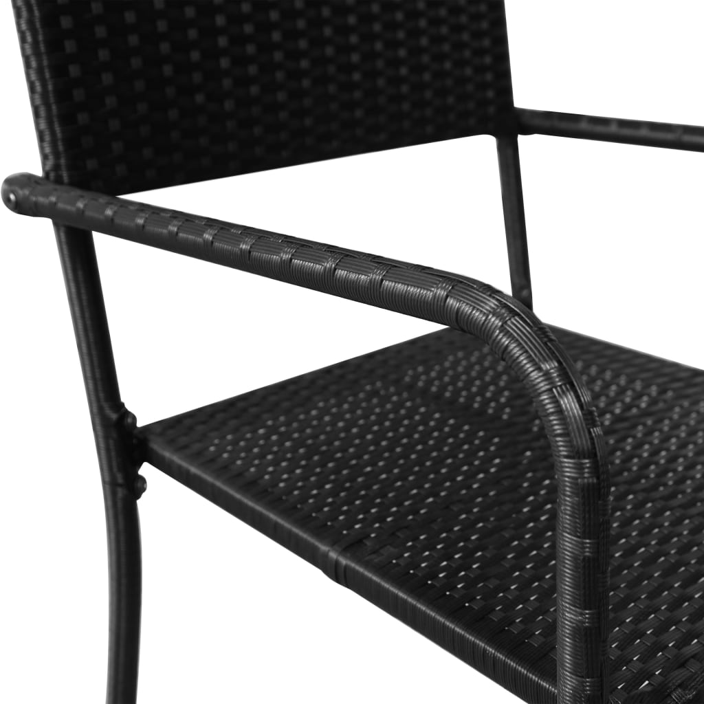3 Piece Garden Dining Set Black- Outdoor Furniture Sets - HomeShopIreland - Home Shop Ireland - Outdoor Furniture Sets - 3 Piece Garden Dining Set Black