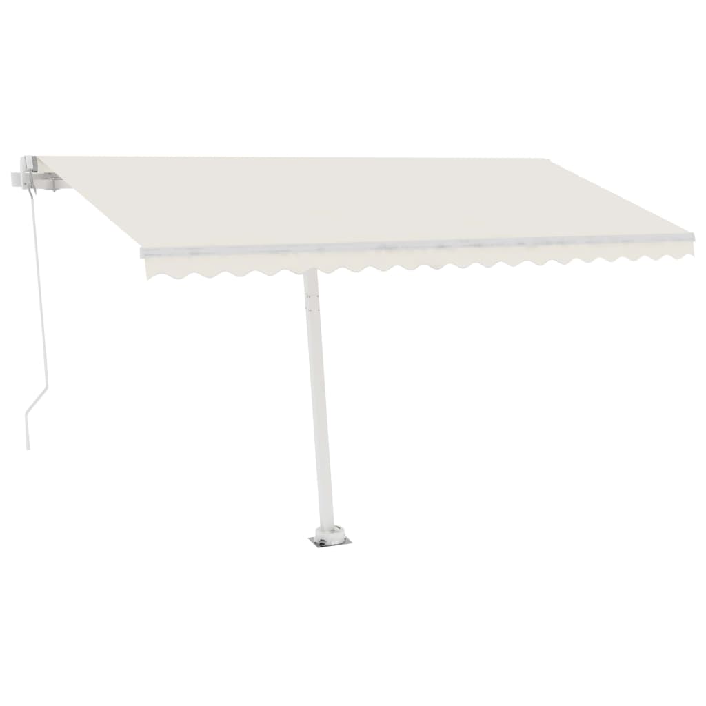 Freestanding Manual Retractable Awning 400x300 cm Cream- Window & Door Awnings - HomeShopIreland - Home Shop Ireland - Window & Door Awnings - Freestanding Manual Retractable Awning 400x300 cm Cream