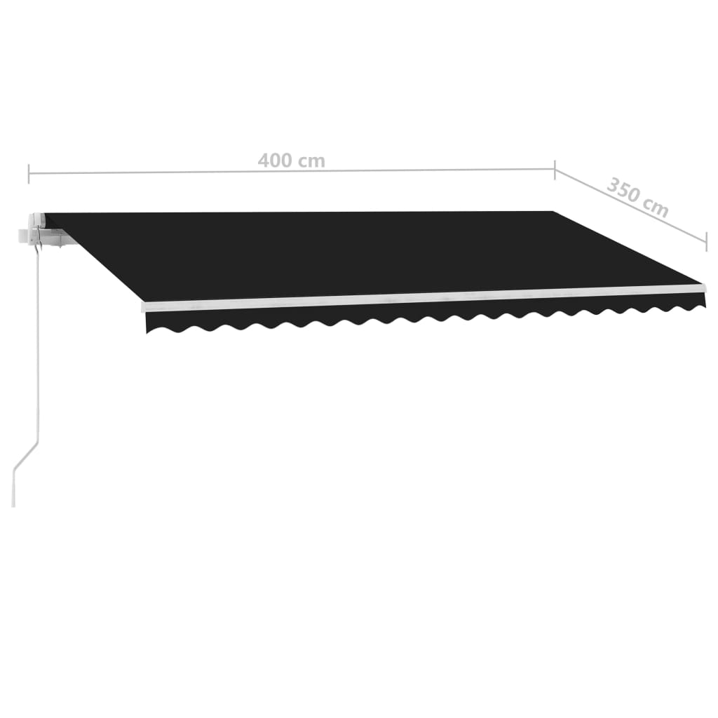 Freestanding Manual Retractable Awning 400x350 cm Anthracite- Window & Door Awnings - HomeShopIreland - Home Shop Ireland - Window & Door Awnings - Freestanding Manual Retractable Awning 400x350 cm Anthracite