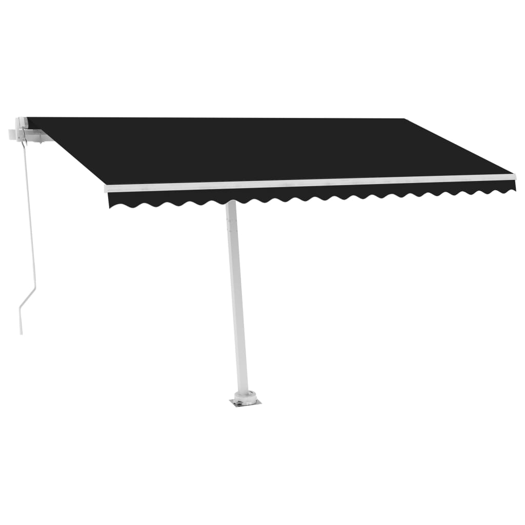 Freestanding Manual Retractable Awning 400x350 cm Anthracite- Window & Door Awnings - HomeShopIreland - Home Shop Ireland - Window & Door Awnings - Freestanding Manual Retractable Awning 400x350 cm Anthracite