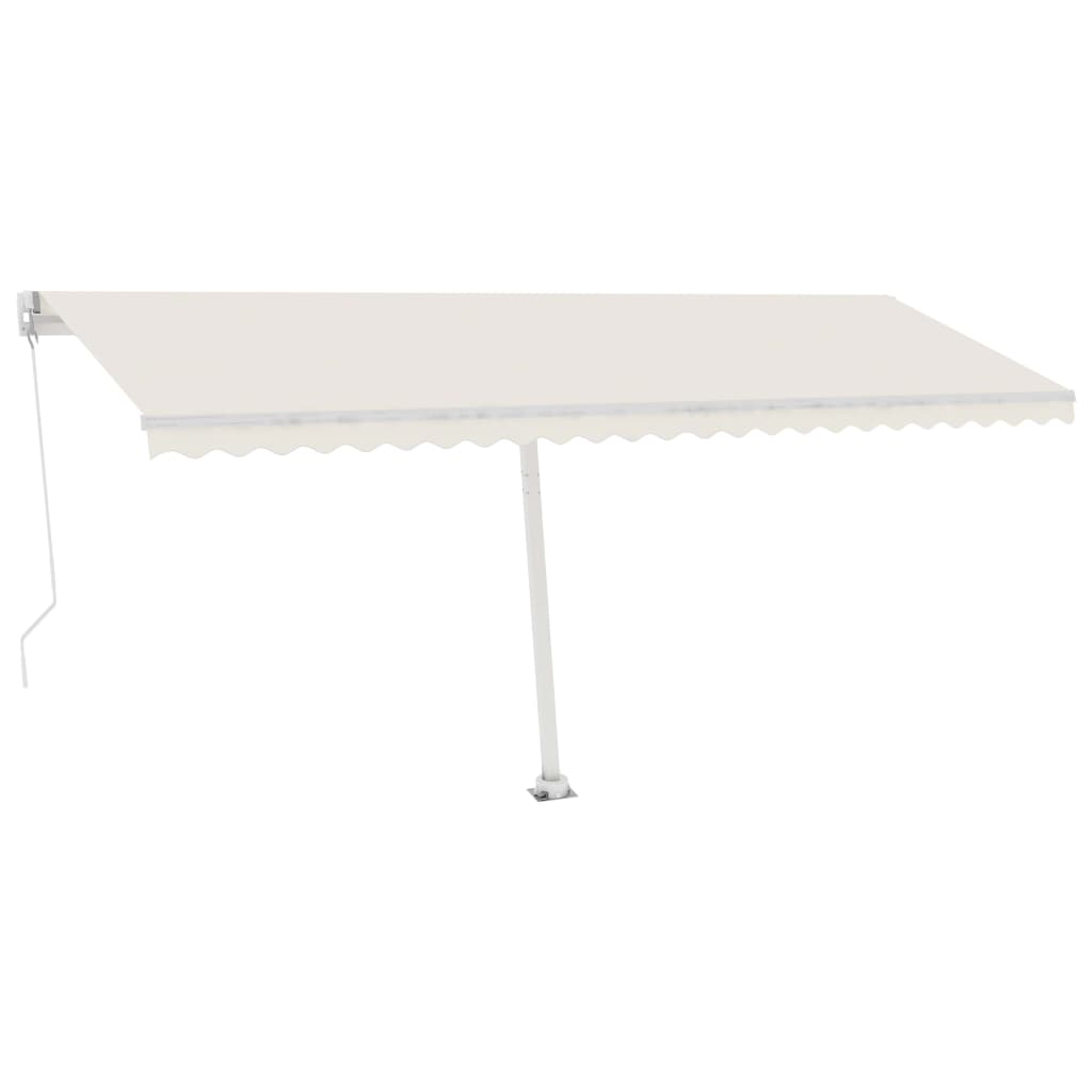 Freestanding Manual Retractable Awning 500x350 cm Cream- Window & Door Awnings - HomeShopIreland - Home Shop Ireland - Window & Door Awnings - Freestanding Manual Retractable Awning 500x350 cm Cream