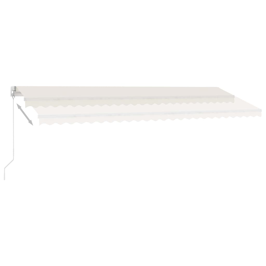 Freestanding Manual Retractable Awning 500x350 cm Cream- Window & Door Awnings - HomeShopIreland - Home Shop Ireland - Window & Door Awnings - Freestanding Manual Retractable Awning 500x350 cm Cream
