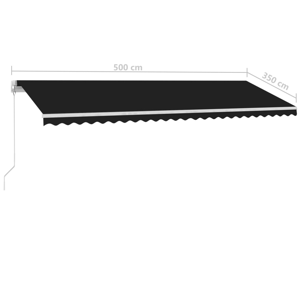 Freestanding Manual Retractable Awning 500x350 cm Anthracite- Window & Door Awnings - HomeShopIreland - Home Shop Ireland - Window & Door Awnings - Freestanding Manual Retractable Awning 500x350 cm Anthracite