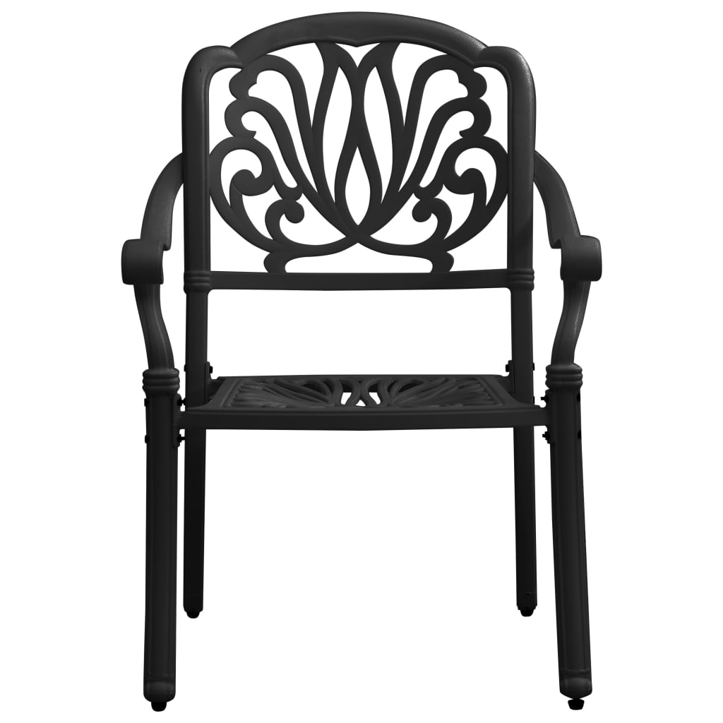 3 Piece Bistro Set Cast Aluminium Black- Outdoor Furniture Sets - HomeShopIreland - Home Shop Ireland - Outdoor Furniture Sets - 3 Piece Bistro Set Cast Aluminium Black