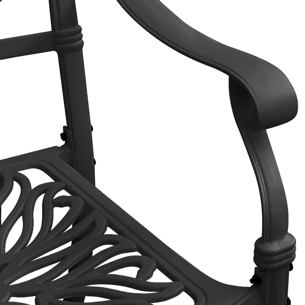 3 Piece Bistro Set Cast Aluminium Black- Outdoor Furniture Sets - HomeShopIreland - Home Shop Ireland - Outdoor Furniture Sets - 3 Piece Bistro Set Cast Aluminium Black
