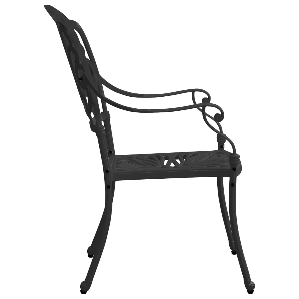 3 Piece Bistro Set Cast Aluminium Black- Outdoor Furniture Sets - HomeShopIreland - Home Shop Ireland - Outdoor Furniture Sets - 3 Piece Bistro Set Cast Aluminium Black
