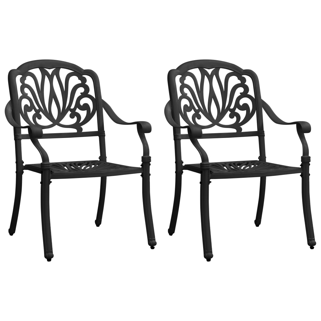 3 Piece Bistro Set Cast Aluminium Black- Outdoor Furniture Sets - HomeShopIreland - Home Shop Ireland - Outdoor Furniture Sets - 3 Piece Bistro Set Cast Aluminium Black