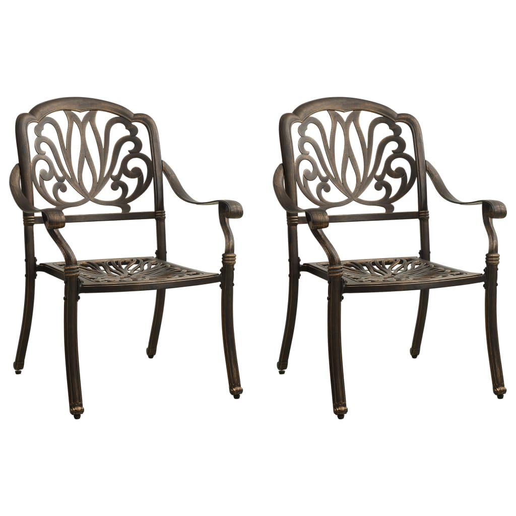 3 Piece Bistro Set Cast Aluminium Bronze- Outdoor Furniture Sets - HomeShopIreland - Home Shop Ireland - Outdoor Furniture Sets - 3 Piece Bistro Set Cast Aluminium Bronze