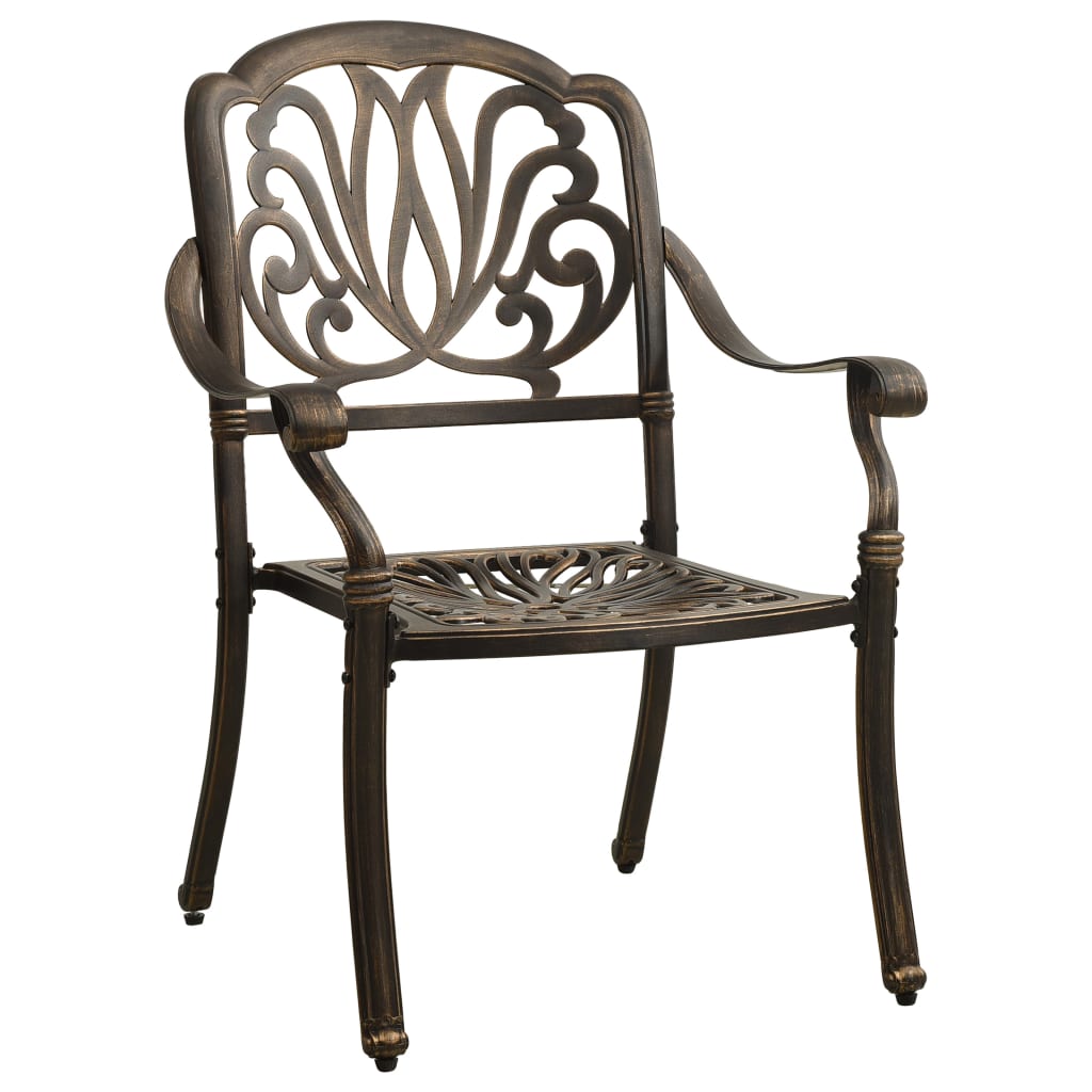 3 Piece Bistro Set Cast Aluminium Bronze- Outdoor Furniture Sets - HomeShopIreland - Home Shop Ireland - Outdoor Furniture Sets - 3 Piece Bistro Set Cast Aluminium Bronze