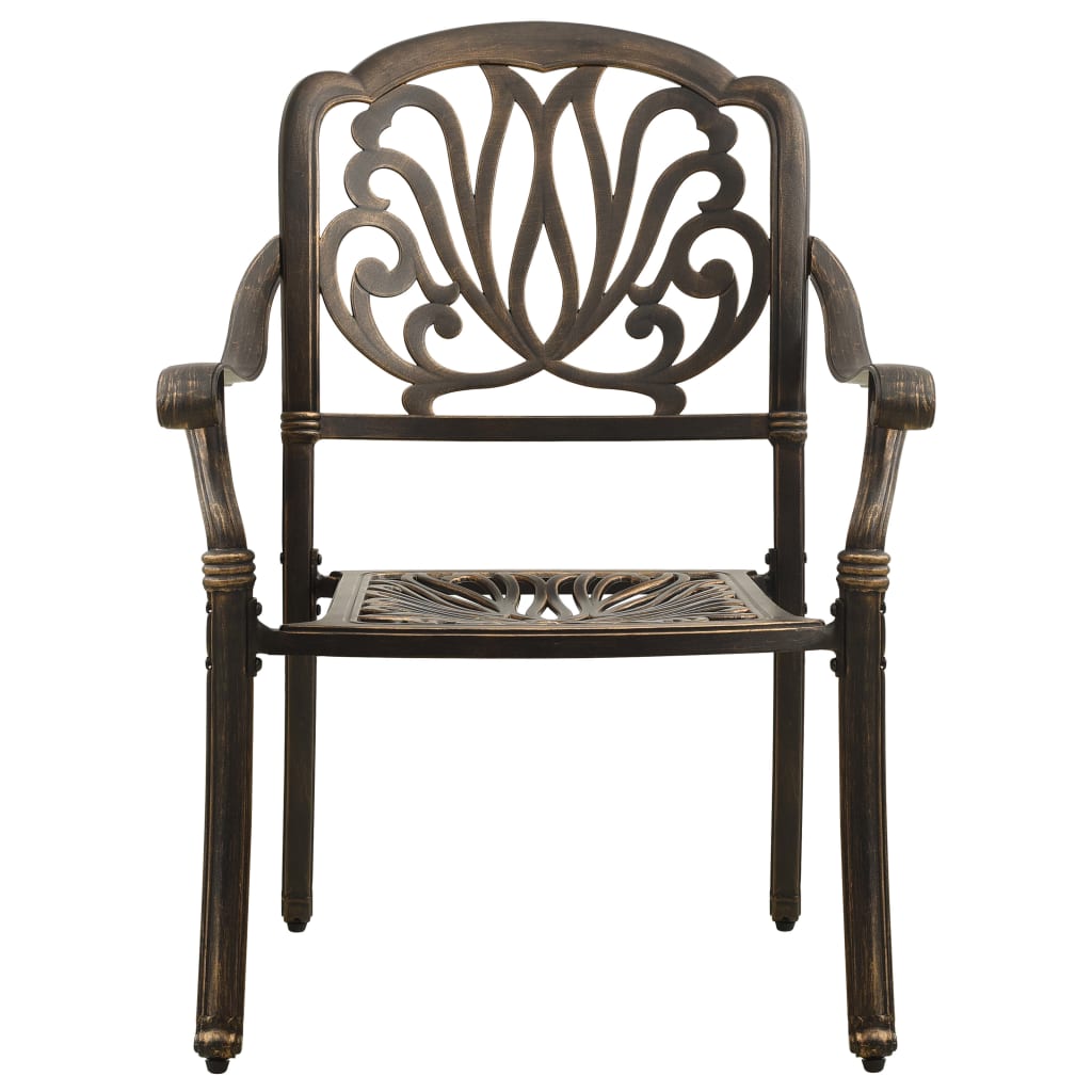 3 Piece Bistro Set Cast Aluminium Bronze- Outdoor Furniture Sets - HomeShopIreland - Home Shop Ireland - Outdoor Furniture Sets - 3 Piece Bistro Set Cast Aluminium Bronze