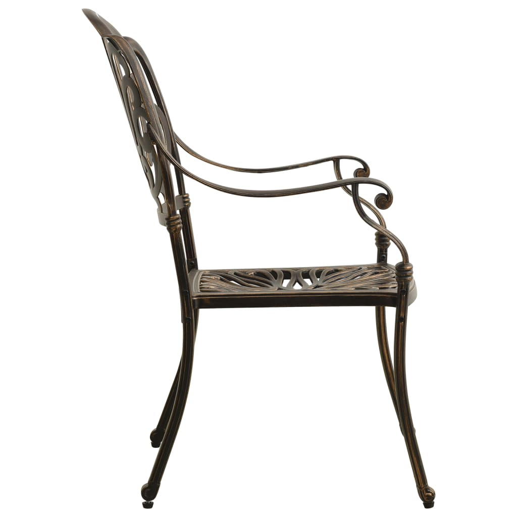 3 Piece Bistro Set Cast Aluminium Bronze- Outdoor Furniture Sets - HomeShopIreland - Home Shop Ireland - Outdoor Furniture Sets - 3 Piece Bistro Set Cast Aluminium Bronze